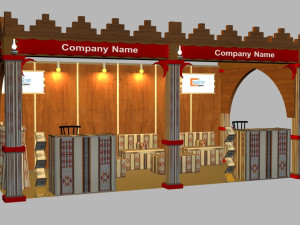 exhibition booth 3x6 3D Model