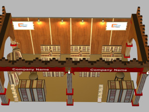 exhibition booth 3x6 3D Model