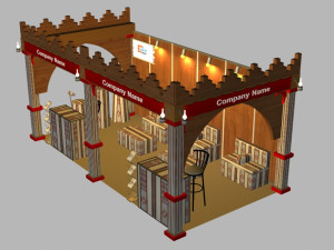 exhibition booth 3x6 3D Model