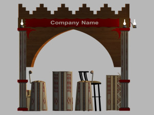 exhibition booth 3x6 3D Model