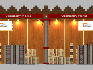 exhibition booth 3x6 3D Model