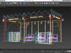 exhibition booth 3x6 3D Model