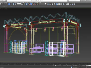 exhibition booth 3x6 3D Model