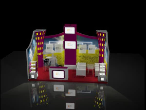 exhibition booth 3x6 3D Model