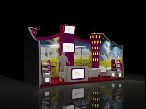 exhibition booth 3x6 3D Model