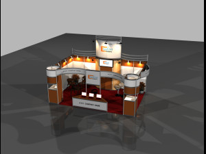 exhibition booth 4x6 3D Model