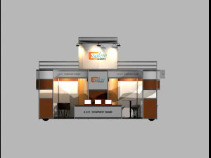 exhibition booth 4x6 3D Model