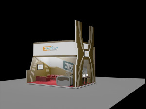 4x6 exhibition booth stand 3D Model