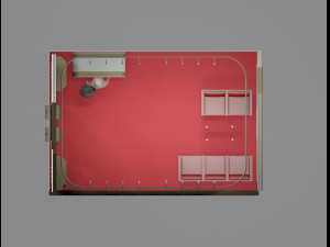 4x6 exhibition booth stand 3D Model