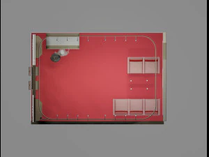 4x6 exhibition booth stand 3D Model