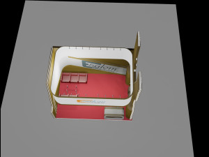 4x6 exhibition booth stand 3D Model