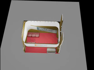4x6 exhibition booth stand 3D Model