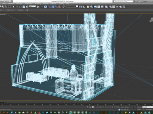 4x6 exhibition booth stand 3D Model