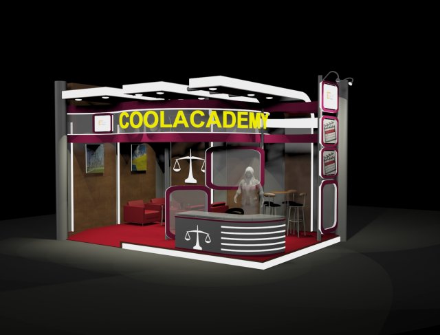 4x6 exhibition booth 3D Модель .c4d .max .obj .3ds .fbx .stl .blend