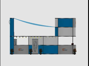 exhibition booth 6x8 3D Model