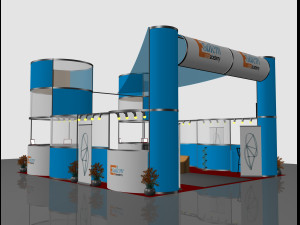 exhibition booth 6x8 Modelo 3D