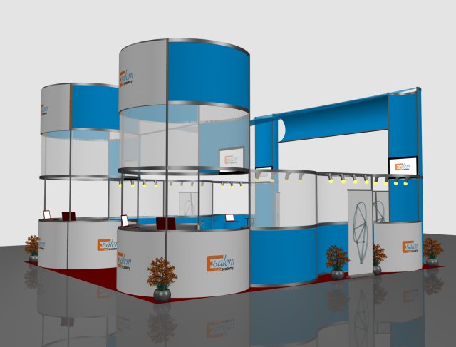 exhibition booth 6x8 Modelo 3D .c4d .max .obj .3ds .fbx .stl .blend 