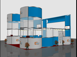 exhibition booth 6x8 3D Model