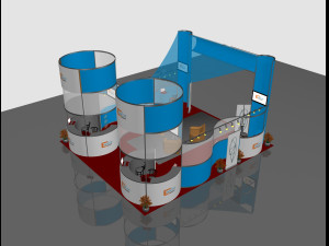 exhibition booth 6x8 Modelo 3D
