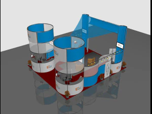 exhibition booth 6x8 3D Model