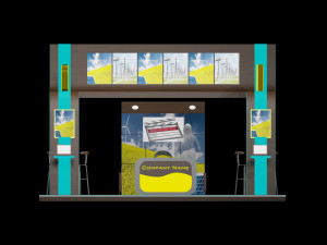 6x6 exhibition booth stand 3D Model