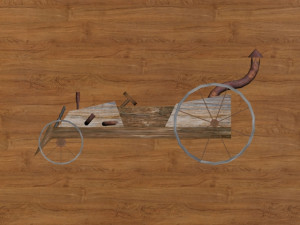 wood car Model 3D