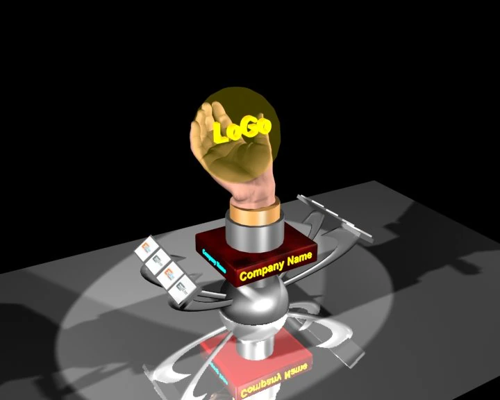 motion stand for book and logo 3D Model .c4d .max .obj .3ds .fbx .stl .blend 