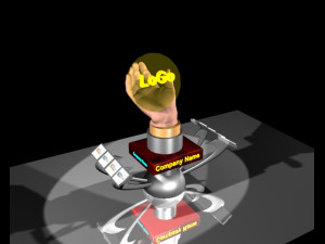 motion stand for book and logo Modelo 3D