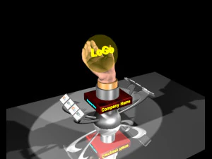 motion stand for book and logo 3D Model