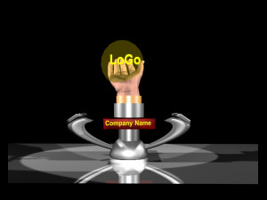 motion stand for book and logo Modèle 3D