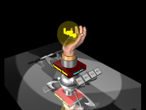 motion stand for book and logo Modèle 3D