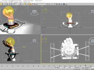 motion stand for book and logo Modèle 3D