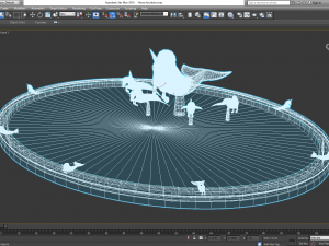 horse fountain Model 3D