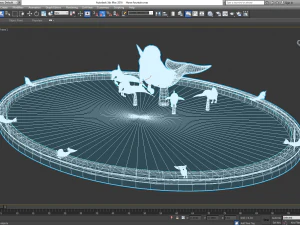 horse fountain 3D Model