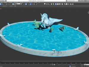 horse fountain Model 3D