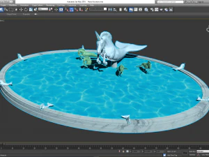 horse fountain 3D Model