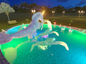 horse fountain Model 3D