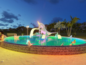 horse fountain Model 3D