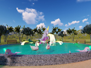 horse fountain Model 3D