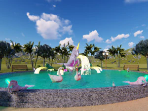 horse fountain 3D Model
