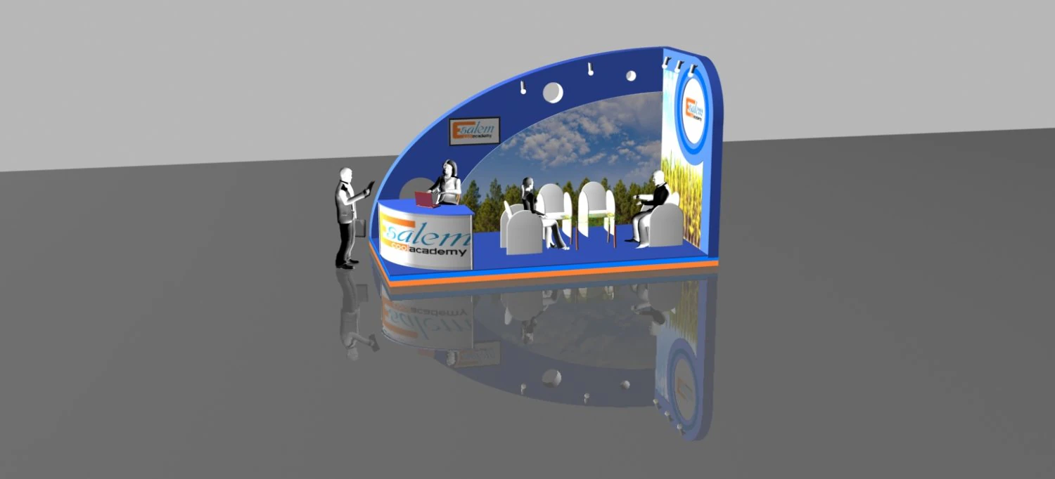 3x6 booth exhibition stand 3D Model .c4d .max .obj .3ds .fbx .stl .blend