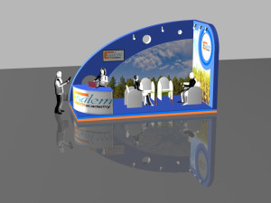 3x6 booth exhibition stand 3D Model