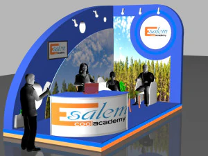 3x6 booth exhibition stand 3D Model