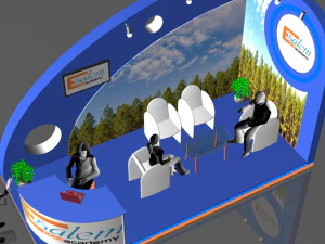 3x6 booth exhibition stand 3D Model