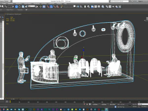 3x6 booth exhibition stand 3D Model