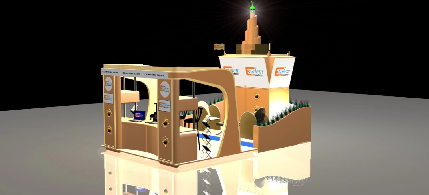 3x5 booth exhibition stand 3D Model .c4d .max .obj .3ds .fbx .stl .blend