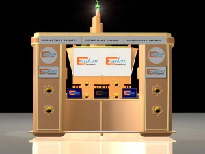 3x5 booth exhibition stand 3D Model