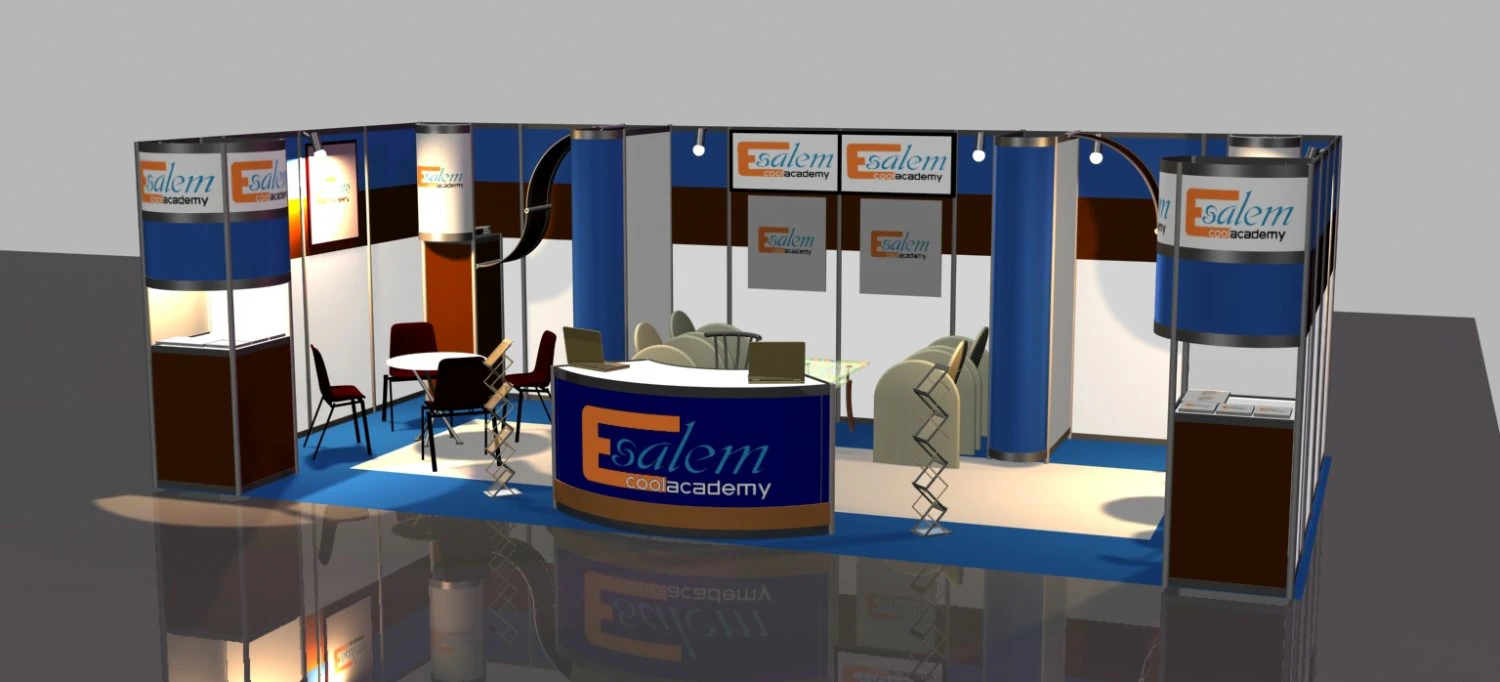 3x5 booth exhibition stand 3D Model .c4d .max .obj .3ds .fbx .stl .blend 