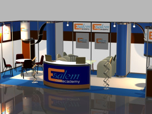 3x5 booth exhibition stand 3D Model