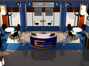 3x5 booth exhibition stand 3D Model